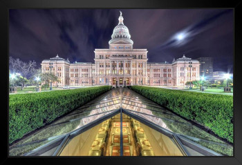 Texas State Capitol in Early Morning Photo Photograph Art Print Stand or Hang Wood Frame Display Poster Print 13x9