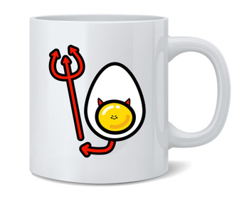 Deviled Egg Cute Funny Food Pun Graphic Ceramic Coffee Mug Tea Cup Fun Novelty Gift 12 oz