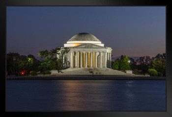 Thomas Jefferson Memorial at Night Washington DC Photo Photograph Art Print Stand or Hang Wood Frame Display Poster Print 13x9