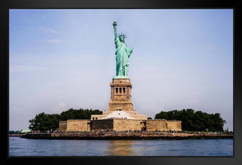 Statue of Liberty New York City Harbor Photo Photograph Art Print Stand or Hang Wood Frame Display Poster Print 13x9