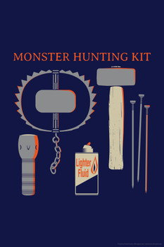 Monster Hunting Kit Demogorgon Funny Cool Wall Art Print Poster 12x18
