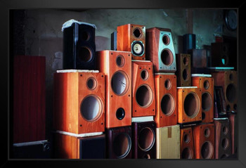 These Speakers Musical Photo Photograph Art Print Stand or Hang Wood Frame Display Poster Print 13x9