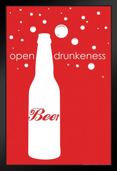 Beer Open Drunkenness Funny Art Print Stand or Hang Wood Frame Display Poster Print 9x13