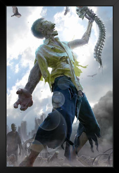 Zombie Scraps Tom Wood Fantasy Art Print Stand or Hang Wood Frame Display Poster Print 9x13