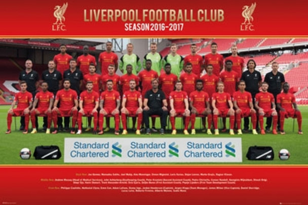 Liverpool FC Team 16/17 Soccer Football Sports Cool Wall Decor Art Print Poster 36x24
