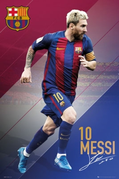 Lionel Messi FC Barcelona 16/17 Soccer Sports Cool Wall Decor Art Print Poster 24x36