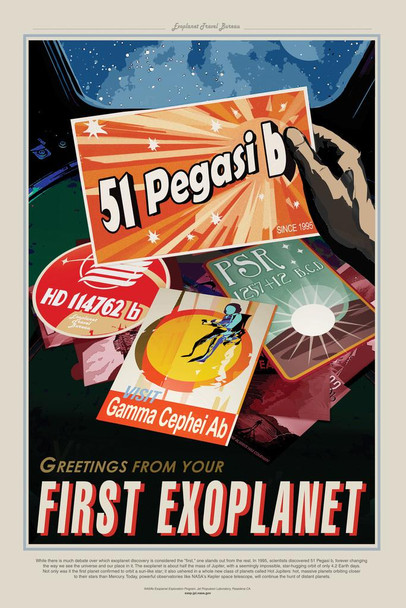 Greetings From Your First Exoplanet NASA Space Travel Thick Paper Sign Print Picture 8x12
