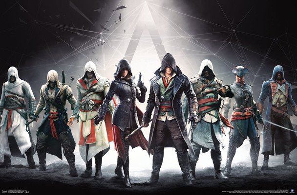 Assassins Creed Banner Video Gaming Collector Poster 34x22 inch
