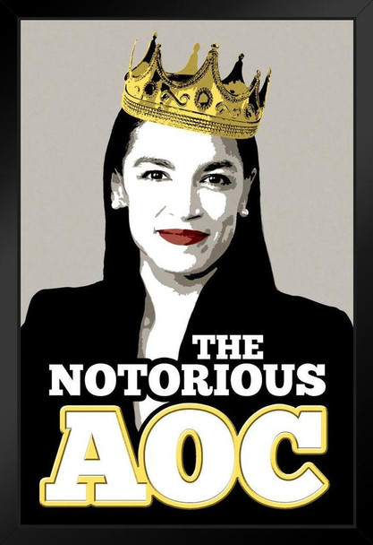 Notorious AOC Political Parody Art Print Stand or Hang Wood Frame Display Poster Print 9x13