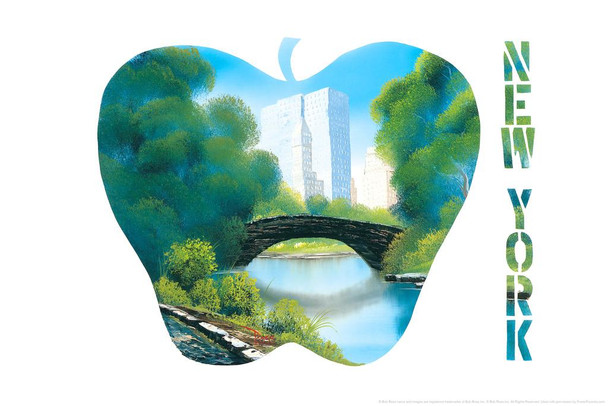 Laminated Bob Ross View From the Park Art Print Painting Bob Ross Poster Bob Ross Collection Bob Art Paintings Happy Accidents Bob Ross Print Decor Painting Wall Art Poster Dry Erase Wall Art 24x36