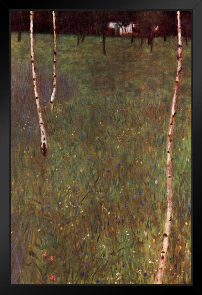 Gustav Klimt Farm House with Birch Trees Art Nouveau Prints and Posters Gustav Klimt Canvas Wall Art Fine Art Wall Decor Nature Landscape Abstract Painting Stand or Hang Wood Frame Display 9x13