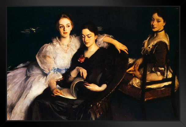 John Singer Sargent The Misses Vickers Family Portrait 1884 Oil On Canvas Art Print Stand or Hang Wood Frame Display Poster Print 9x13