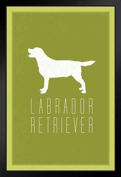 Dogs Labrador Retriever Lab Green Dog Posters For Wall Funny Dog Wall Art Dog Wall Decor Dog Posters For Kids Bedroom Animal Wall Poster Cute Animal Posters Stand or Hang Wood Frame Display 9x13