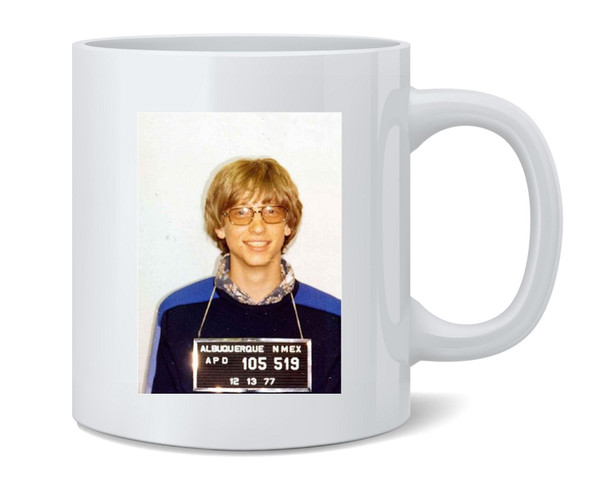 Computer Genius Celebrity Mugshot Funny Coffee Mug 12oz