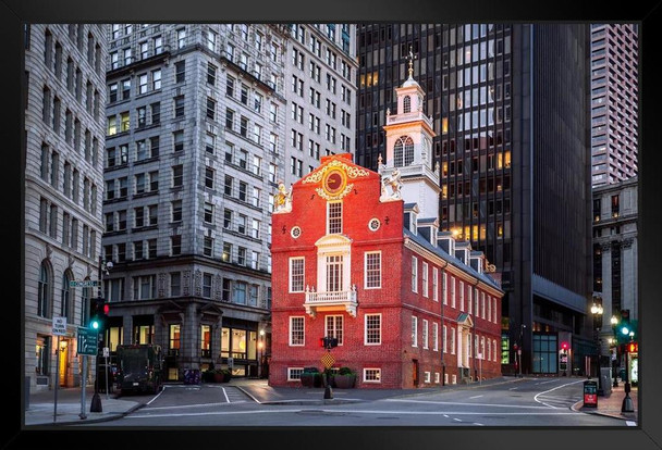 Iconic Old State House Boston Massachusetts Photo Photograph Art Print Stand or Hang Wood Frame Display Poster Print 13x9