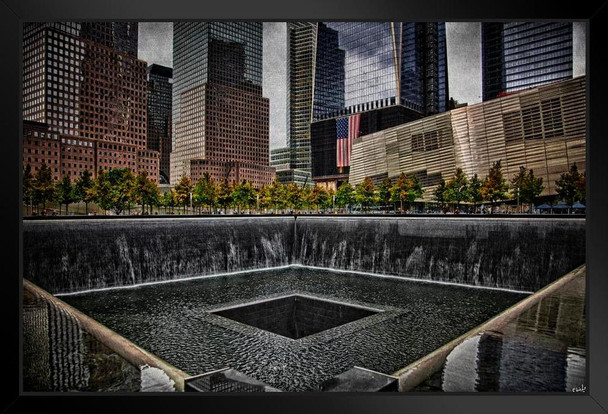 North Tower Memorial by Chris Lord Photo Photograph Art Print Stand or Hang Wood Frame Display Poster Print 9x13