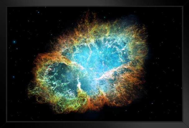 Crab Nebula Supernova Remnant Pulsar Wind Nebula Taurus Constellation No Border Art Print Stand or Hang Wood Frame Display Poster Print 13x9