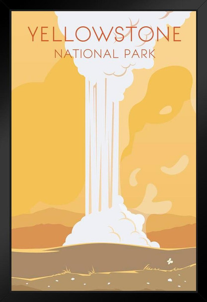 Yellowstone National Park Retro Travel Art Print Stand or Hang Wood Frame Display Poster Print 9x13