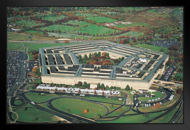 The Pentagon Washington DC Aerial Photo Photograph Art Print Stand or Hang Wood Frame Display Poster Print 9x13
