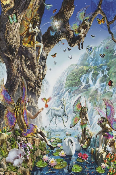 Fairy Falls Fantasy Cool Wall Art Print Poster 24x36