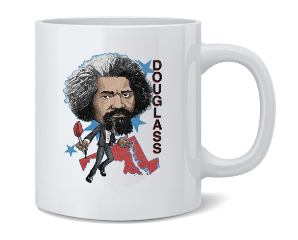 Frederick Douglass Retro History Hero Caricature Ceramic Coffee Mug Tea Cup Fun Novelty Gift 12 oz