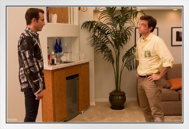 Arrested Development Michael and Gob Bluth Stare TV Show Series Funny White Wood Framed Poster 14x20