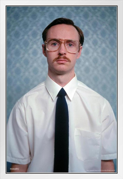 Napoleon Dynamite Movie Kip Portrait Funny College Deb Pedro White Wood Framed Poster 14x20