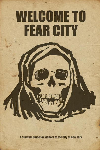 Welcome To Fear City New York Retro Thick Paper Sign Print Picture 8x12