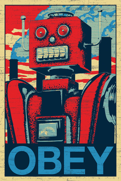 Robot Obey Propaganda Cool Wall Decor Art Print Poster 24x36