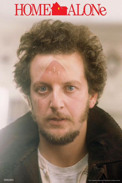 Home Alone Marv Iron Face Funny Christmas Movie Kevin McAllister Wet Bandits Holiday Film Laminated Dry Erase Sign Poster 12x18