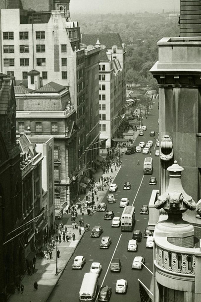 Fifth Avenue New York City NYC B&W Archival Photo Photograph Thick Paper Sign Print Picture 8x12