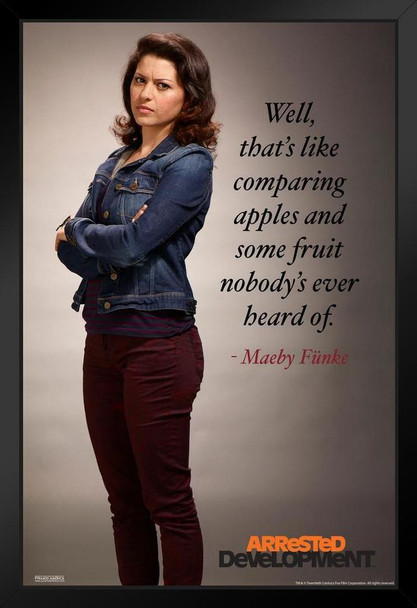 Arrested Development Maeby Funke Quote TV Show Series Funny Cool Wall Decor Art Print Black Wood Framed Poster 12x18