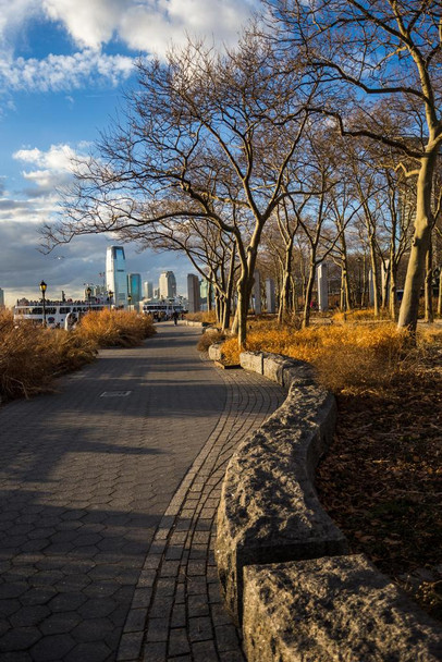 Peaceful Sunset Battery Park During Golden Hour New York City NYC Photo Photograph Thick Paper Sign Print Picture 8x12