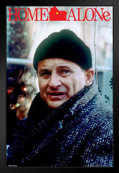 Home Alone Harry Lime Closeup Christmas Movie Kevin McAllister Wet Bandits Holiday Film Black Wood Framed Poster 12x18