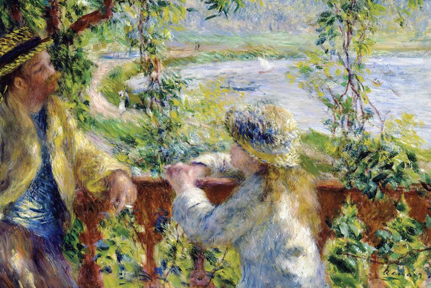 Pierre Auguste Renoir By the Water Realism Romantic Artwork Renoir Canvas Wall Art French Impressionist Art Posters Portrait Painting Landscape Posters Thick Paper Sign Print Picture 12x8