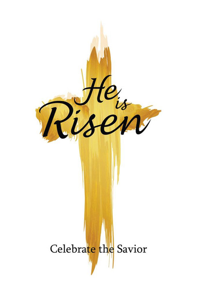 Holy Cross He is Risen Celebrate the Savior Thick Paper Sign Print Picture 8x12