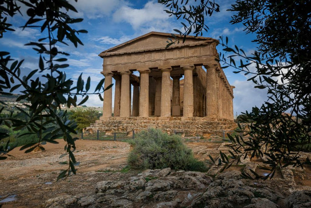 Valley of the Temples Agrigento Sicily Italy Photo Photograph Thick Paper Sign Print Picture 12x8