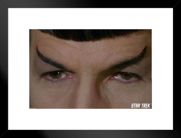 Star Trek Spock Eyes Close Up The Original Series TOS TV Television Episode Merchandise Cool Wall Decor Matted Framed Wall Decor Art Print 20x26