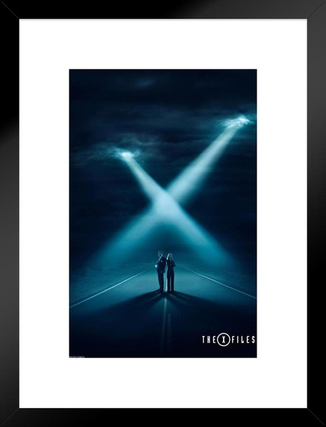 X Files Spotlights X Fox Mulder Dana Scully TV Show Series Science Fiction SciFi Cool Wall Decor Matted Framed Wall Decor Art Print 20x26