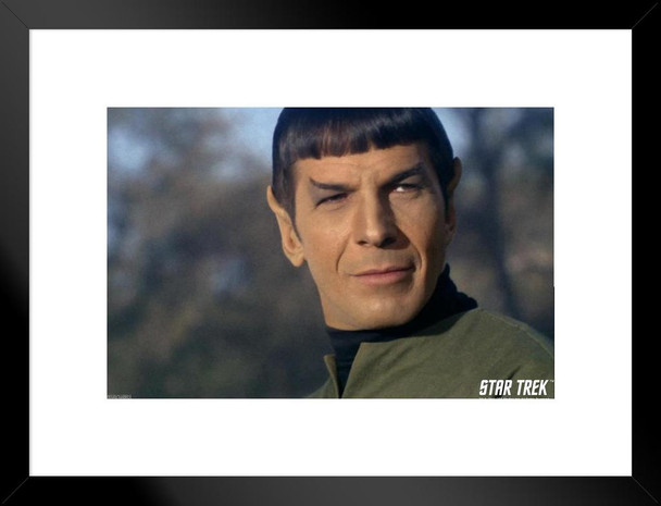 Star Trek Spock Smiling This Side of Paradise The Original Series TOS TV Television Episode Merchandise Cool Wall Decor Matted Framed Wall Decor Art Print 20x26