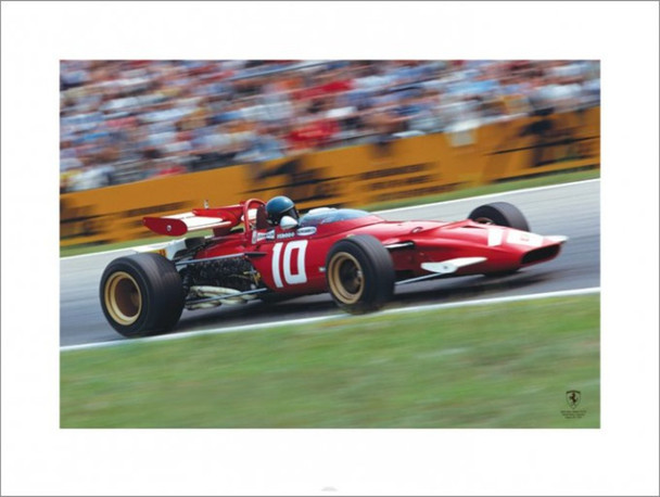 Ferrari F1 Vintage Ickx Race Poster 31.5x23.5