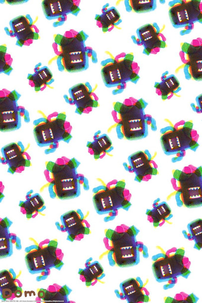 Domo CMYK Repeating Pattern Cute Wallpaper Style Funny Cool Huge Large Giant Poster Art 36x54