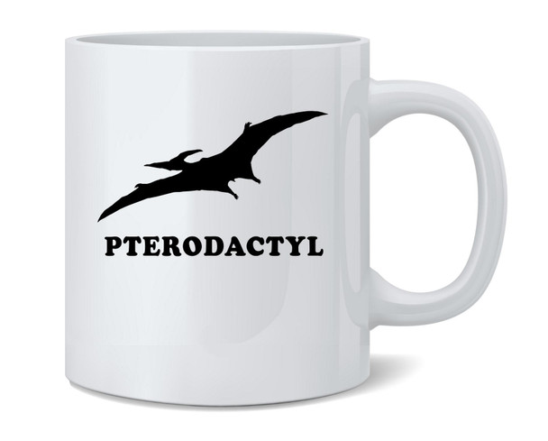 Pterodactyl Retro Dinosaur 80s Ceramic Coffee Mug Tea Cup Fun Novelty Gift 12 oz