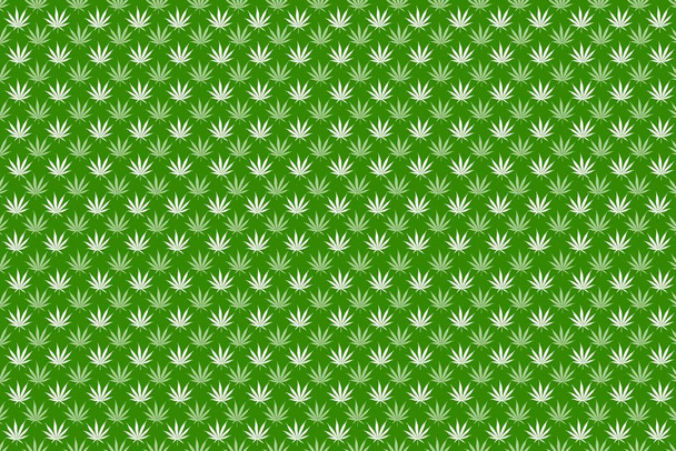 Laminated Marijuana Weed Pattern Dark Leaves Pot Cannabis Joint Green Poster Dry Erase Sign 24x36