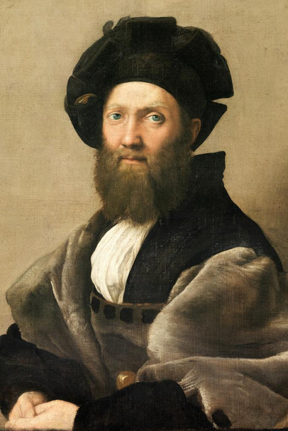 Laminated Raphael Baldassare Castiglione Realism Romantic Artwork Human Davinci Drawings Portrait Oil Painting Wall Art Renaissance Posters Canvas Vinci Art Wall Decor Poster Dry Erase Sign 24x36