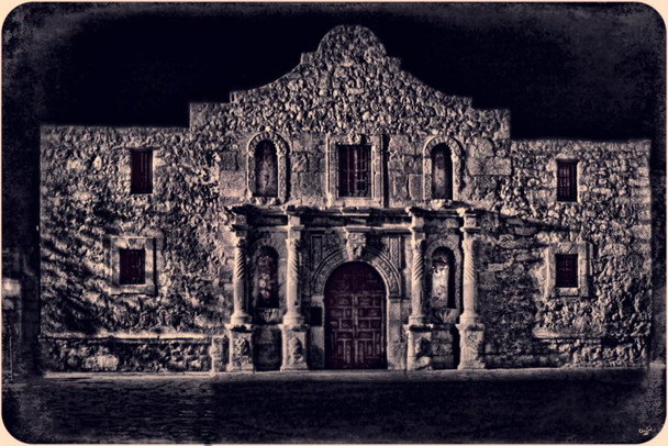 Laminated Alamo Vintage by Chris Lord Photo Photograph Poster Dry Erase Wall Art 24x36