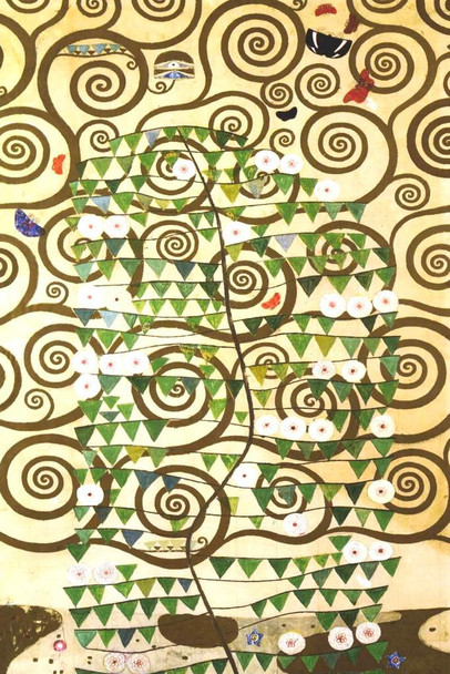 Laminated Gustav Klimt Der Lebensbaum Art Nouveau Prints and Posters Gustav Klimt Canvas Wall Art Fine Art Wall Decor Nature Landscape Abstract Symbolist Painting Poster Dry Erase Sign 24x36