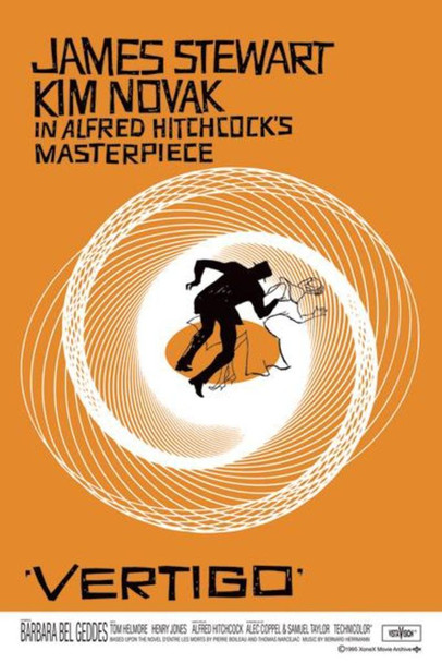 Alfred Hitchcock Vertigo Movie Laminated Dry Erase Sign Poster 24x36