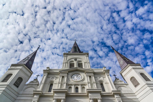 Laminated Clouds over Saint Louis Cathedral New Orleans Photo Photograph Poster Dry Erase Sign 36x24