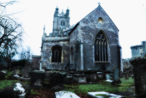 Old Chapel and Cemetery Bristol United Kingdom Photo Photograph Cool Wall Decor Art Print Poster 18x12